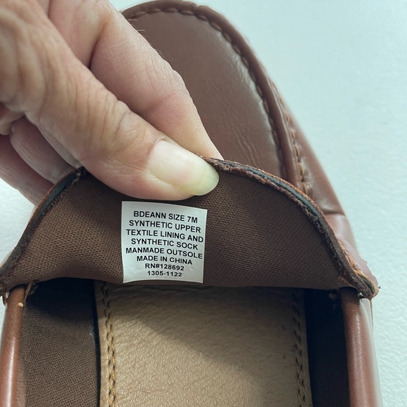 Steve Madden Men's Brown Loafers size 7 cognac brown vegan horsebit work preppy - Picture 6 of 7